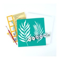 Картина по номерам Rosa Листя пальми 20 х 20 см (4823098540717)