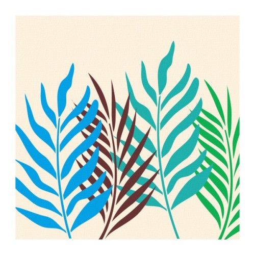 Картина по номерам Rosa Листя пальми 20 х 20 см (4823098540717)