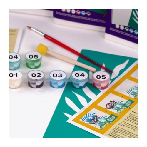 Картина по номерам Rosa Листя пальми 20 х 20 см (4823098540717)