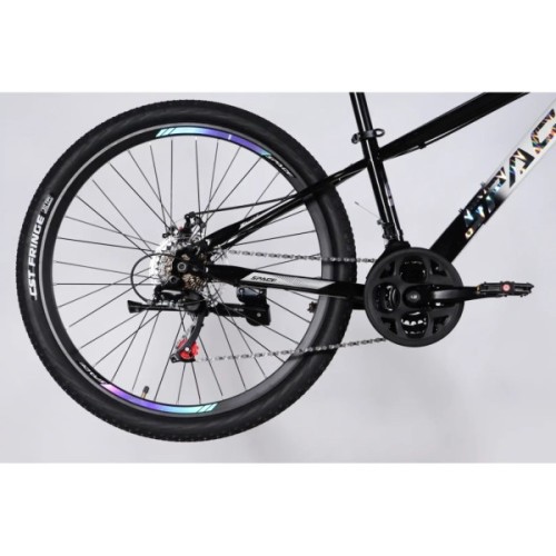 Велосипед Space 26" MARS DD FR рама-13" ST 2026 чорний з білим (OPS-SP-26-078)