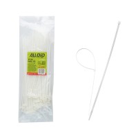 Стяжка Alloid 4.8х250мм, пластик, 100шт./уп., білий (PC-48250W)