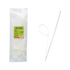 Стяжка Alloid 4.8х250мм, пластик, 100шт./уп., білий (PC-48250W) Стяжка Alloid 4.8х250мм, пластик, 100шт./уп., білий (PC-48250W)