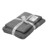 Рушник Ardesto набір махрових Splendid 50х90 см, 70х140 см, 2шт, 100% бавовна, сірий (ART2359GR)