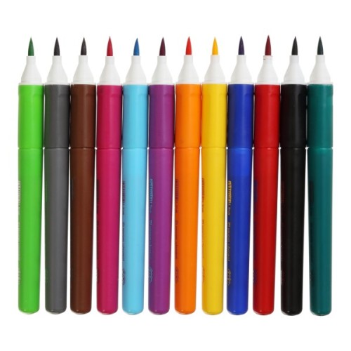 Фломастери ZiBi KIDS Line JUMBO брашеві 12 кольорів (ZB.2822)