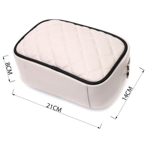 Сумка Vintage Жіноча через плече на одне відділення із натуральної шкіри Біла (22383)