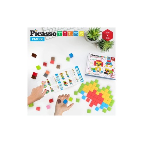 Конструктор Picasso магнітний Tiles Building Cubes 50 деталей (817338023645)