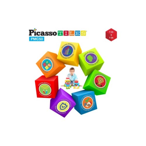 Конструктор Picasso магнітний Tiles Building Cubes 50 деталей (817338023645)