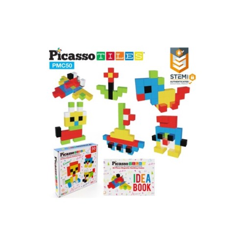 Конструктор Picasso магнітний Tiles Building Cubes 50 деталей (817338023645)