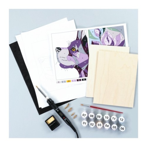 Набір для творчості Rosa Start Dog and Flower випалювання картини на дереві, в коробці (4823098544685)
