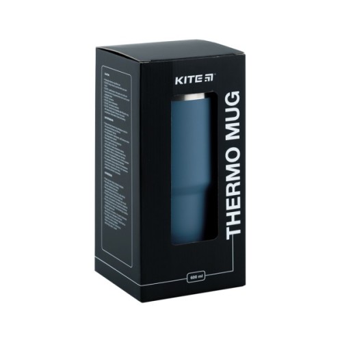 Термокружка Kite 600 мл сіра (K24-1206-3)