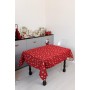 Скатертина Прованс Дзвіночки на червоному 136х136 см (036856)