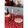 Скатертина Прованс Дзвіночки на червоному 136х136 см (036856)