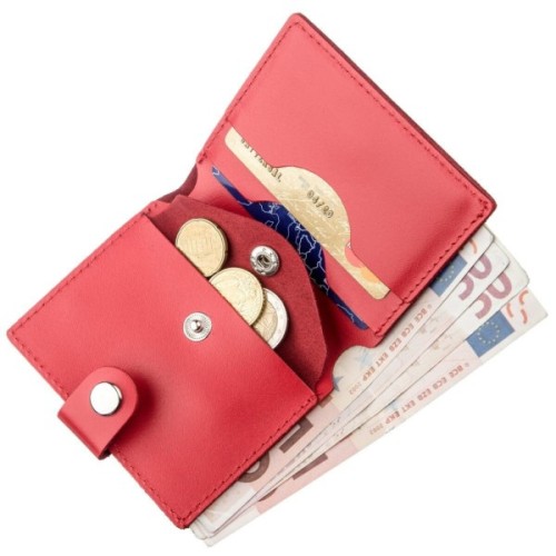 Портмоне Shvigel Шкіряне Червоне (16219)