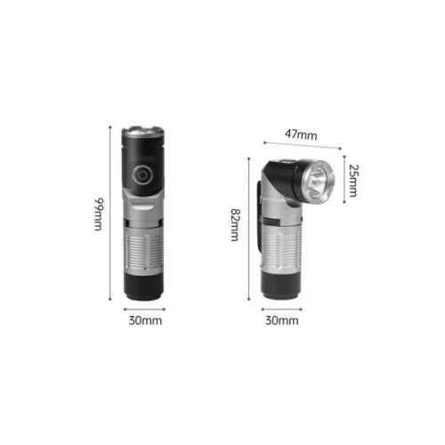 Ліхтар Naturehike з кліпсою CNK2450ZM013, чорно-сірий (6976507668521)