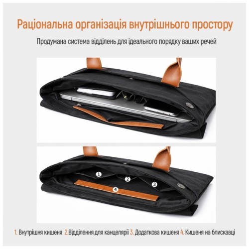 Сумка для ноутбука ColorWay Stylish 15.6" Black (CW-LBS156-BK)