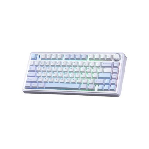 Клавіатура Aula F75 Gasket Greywood V3 switch Hot-Swap PBT Wireless/Bluetooth/USB Blue (6948391208633)