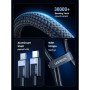 Дата кабель USB-C to USB-C 2.0m PD3.1 240W 480Mbps braided black Ugreen (75732)