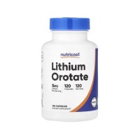 Вітамінно-мінеральний комплекс Nutricost Літій оротат, 5 мг, Lithium Orotate, 120 капсул (NCS67336)