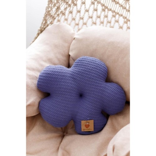 Подушка Прованс в'язана декоративна Квіточка 40 см Волошкова (033716)