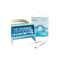 Художній маркер Arrtx Спиртові Alp ASM-02BU 24 кольори Сині відтінки (LC302215)