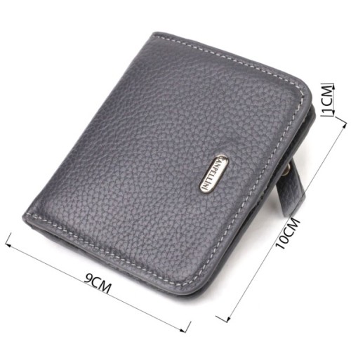 Гаманець Canpellini З натуральної шкіри флотар Сірий (21801)