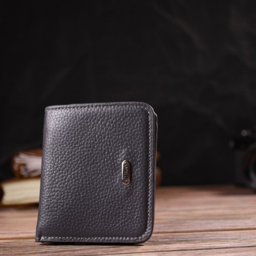 Гаманець Canpellini З натуральної шкіри флотар Сірий (21801)