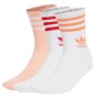 Шкарпетки Adidas Crew Sock 3str JI9472 білий, рожевий, червоний M (40-42) (4067905454716)