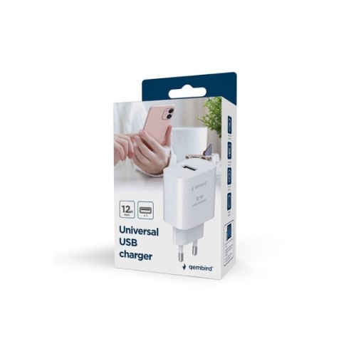 Зарядний пристрій Gembird USB 12W black (TA-UC-1A12-01-BK)