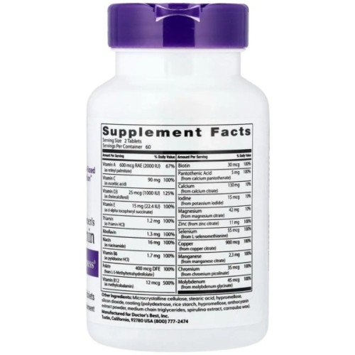 Вітамінно-мінеральний комплекс Doctor's Best Мультивітаміни для жінок, Women's Multi-Vitamin, 120 таблеток (DRB-00613)
