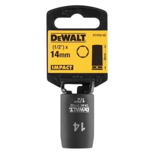 Торцева головка DeWALT IMPACT ударна коротка, 1/2 х 14 мм (DT7532)