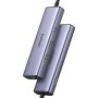 Концентратор Ugreen USB-C 6-in-1 3xUSB 3.0 + HDMI 4K@30Hz + RJ45 1000Mbps + PD silver (15598)
