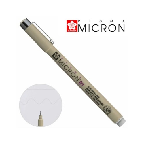 Лайнер Sakura Pigma Micron (0.1) 0,25 мм світло Сірий (084511333659)