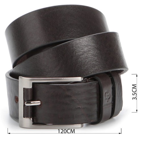 Ремінь Grande Pelle Шкіряний ремінь Коричневий (00776)