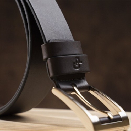 Ремінь Grande Pelle Шкіряний ремінь Коричневий (00776)