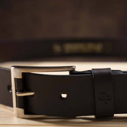 Ремінь Grande Pelle Шкіряний ремінь Коричневий (00776)