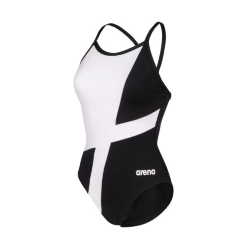 Купальник Arena Diamond Swimsuit Lightdrop Bac 007757-510 чорний, білий 42 (3468337387800)