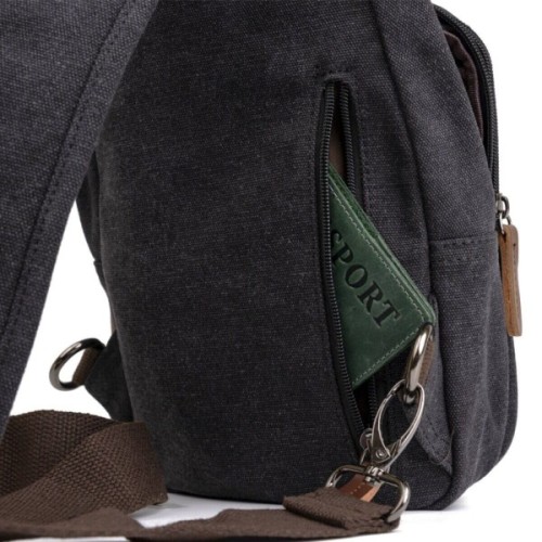 Сумка Vintage Через плече текстильна Чорна (20077)