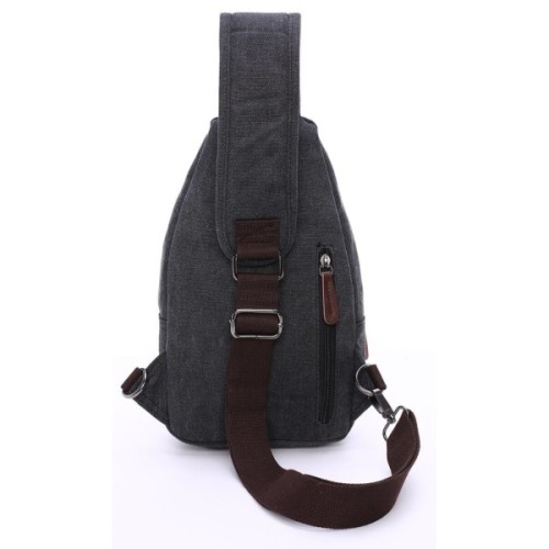 Сумка Vintage Через плече текстильна Чорна (20077)