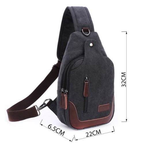 Сумка Vintage Через плече текстильна Чорна (20077)