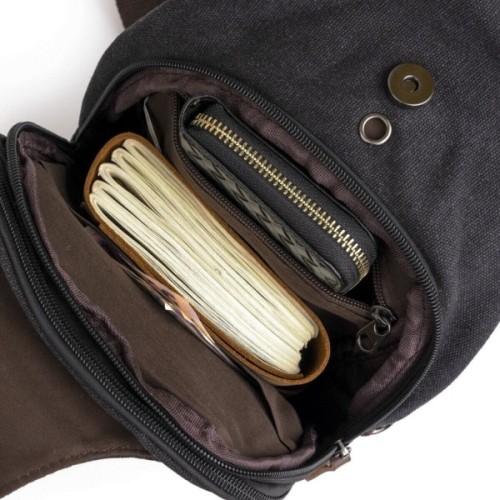 Сумка Vintage Через плече текстильна Чорна (20077)