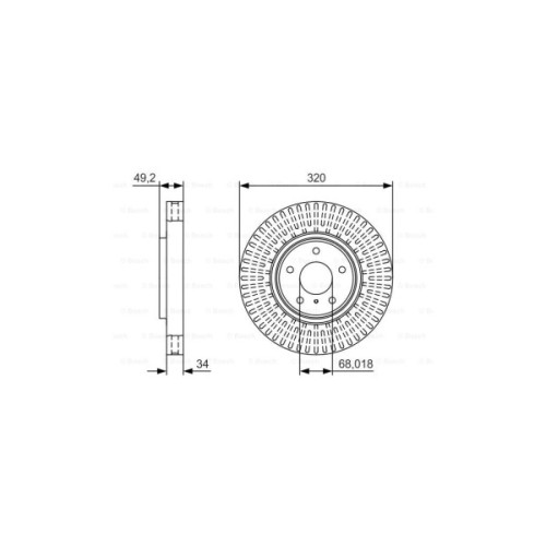 Гальмівний диск Bosch 0 986 479 T32