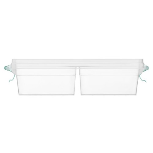 Харчовий контейнер Ardesto Fresh двосекційний 2х0.25л, пластик, прямокутна, блакитний (AR1302B)