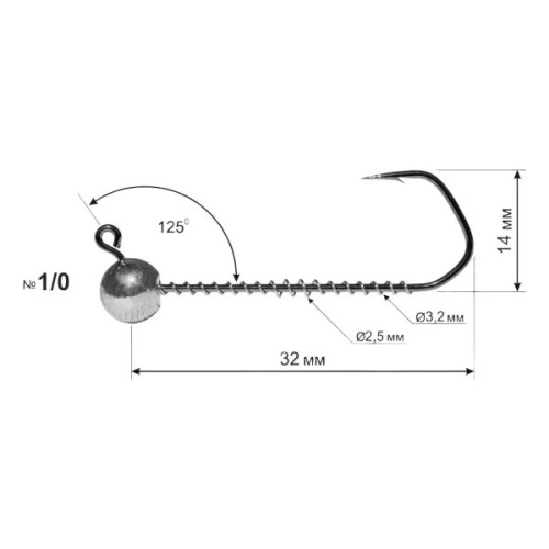 Джиг-голівка DS Barbarian 1/0 12g (3шт/уп) (3981.06.82)