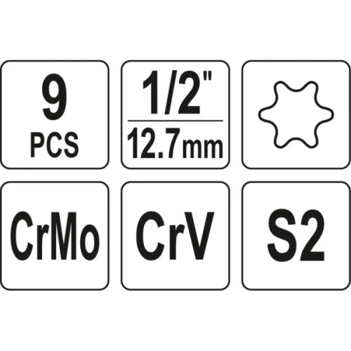 Набір торцевих головок Yato YT-10664