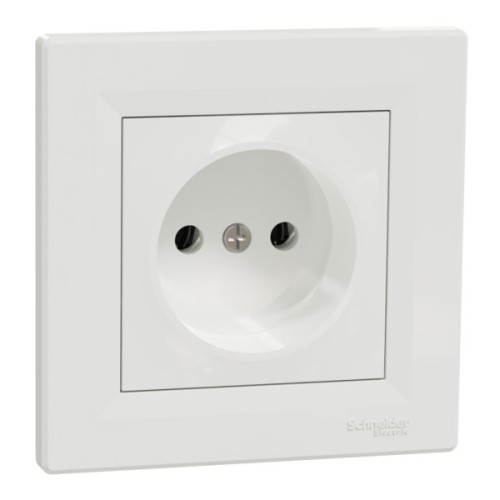 Розетка Schneider Electric ASFORA без заземлення біла (EPH3000121)