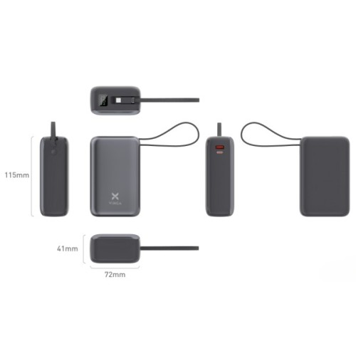 Батарея універсальна Vinga 30000 mAh 65W Display Cable (VPBB3065C)