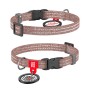 Нашийник для тварин WAUDOG Re-cotton з QR паспортом для котів та дрібних порід собак XS коричневий (16406)
