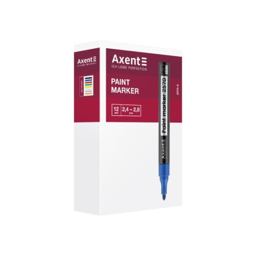 Маркер Axent Paint 2570-A, 2,4-2,8 мм круглий білий (2570-21-A)