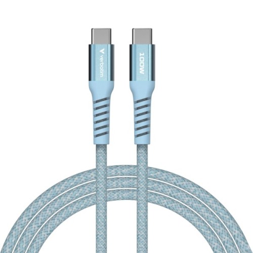 Дата кабель USB-C to USB-C 1.2m Magnetic 100W blue Verbatim (31856)