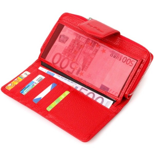 Гаманець Tony Bellucci З блоком для карт та документів з натуральної шкіри Червоний (21956)